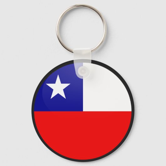 Porte-clés Chili qualité Cercle de drapeau (Recto)