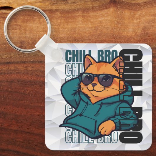 Porte-clés Chill Bro Cat (Recto)