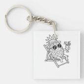 Porte-clés Chill Pineapple Summer Vibes  (Devant)