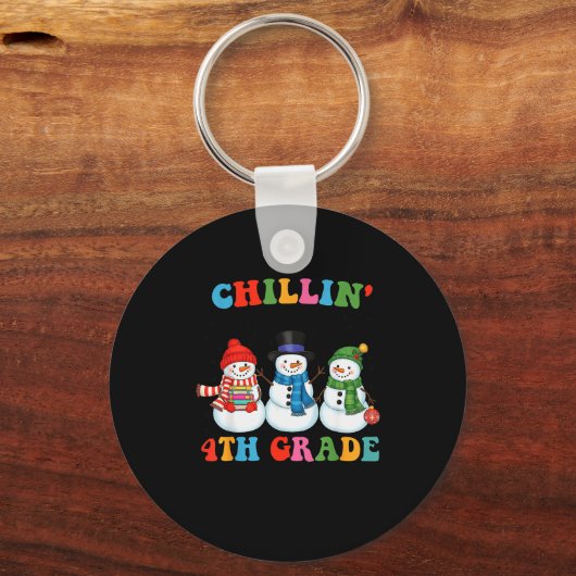 Porte-clés Chillin With My 4th Grade Snowmies Christmas Teach (Recto)