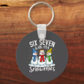 Porte-clés Chillin With My Snowmies Funny Snowman 67 Christma (Recto)