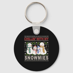 Porte-clés Chillin with My Snowmies Funny Ugly Christmas