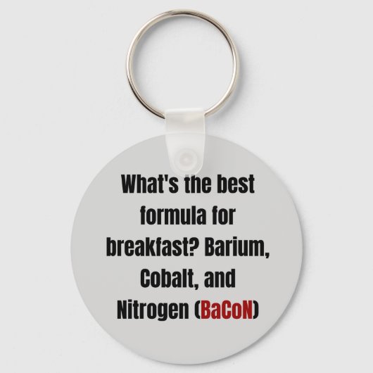 Porte-clés Chimie Bacon Pun (Recto)