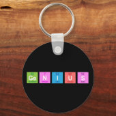 Porte-clés Chimie de table périodique amusant (Recto)