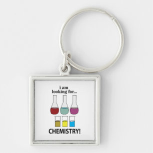 Porte-clés Chimie Drôle Je cherche la chimie