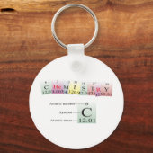 Porte-clés Chimie épelée avec éléments (Recto)