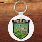 Porte-clés Chimney Rock State Park North Carolina Badge (Recto)