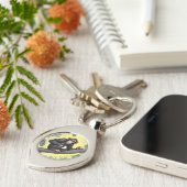 Porte-clés Chimpanzé mignon sur la branche accueille (Côté )