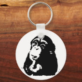 Porte-clés Chimpanzé Pop Art Thinking (Recto)