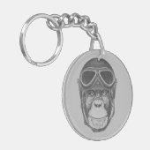 Porte-clés Chimpanzé vintage de casque (Devant gauche)