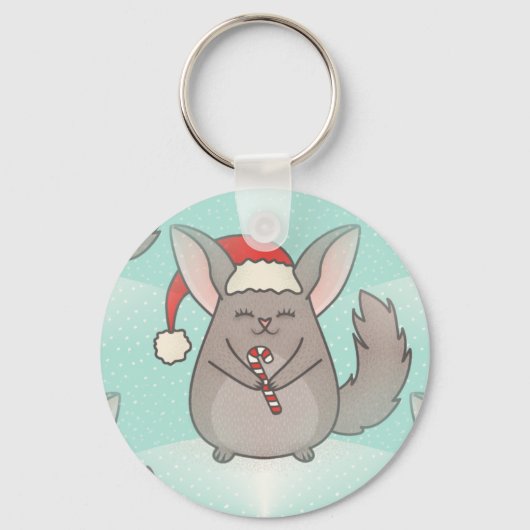 Porte-clés chinchillas de noël (Recto)