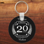 Porte-clés Chine Anniversaire traditionnel des mariages 20 an (Recto)