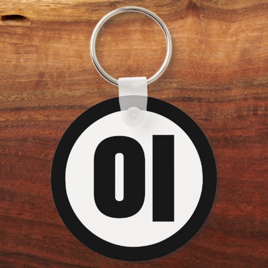 Porte-clés Chine coréenne Numéro 2 Deux 이 (Verso)