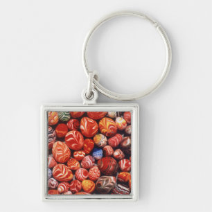 Porte-clés Chine, Tombeaux Ming, Souvenirs en Verre Peint
