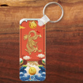 Porte-clés Chinois Dragon Année Fu idéogramme Monogramme RecK (Verso)