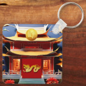 Porte-clés Chinois Dragon Nouvel An Monogramme SqK (Verso)