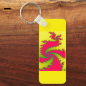 Porte-clés Chinois Nouvel An Dragon Fractal Custom (Recto)