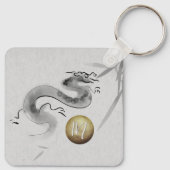 Porte-clés Chinois Original Dragon Année Monogramme SqK (Dos)