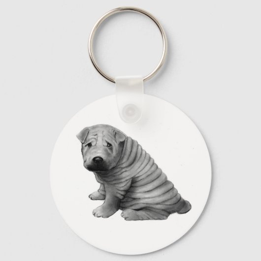PORTE-CLÉS CHINOIS SHAR-PEI : RÉALISME PENCIL (Recto)