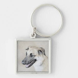 Porte-clés Chinook (oreilles d'hélicoptère) Peinture - Chien