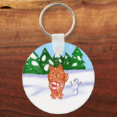 Porte-clés Chiot à neige (Recto)