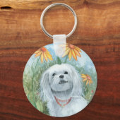 Porte-clés chiot chien maltais par Molly Harrison (Recto)