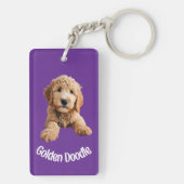 Porte-clés Chiot de Doodle Doré (Dos)
