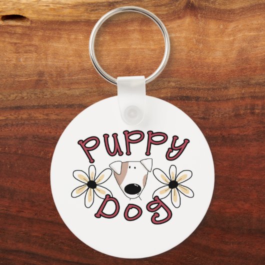 Porte-clés Chiot de fleurs (Recto)