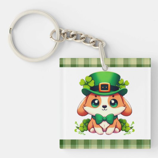 Porte-clés Chiot de la Saint-Patricks (Devant)