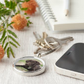 Porte-clés Chiot de laboratoire de chocolat (Côté)