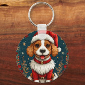 Porte-clés Chiot de Noël adorable (Verso)