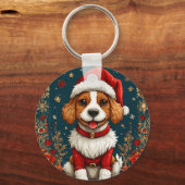 Porte-clés Chiot de Noël adorable (Recto)