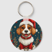 Porte-clés Chiot de Noël adorable (Verso)