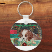 Porte-clés Chiot de Noël Blenheim (Recto)