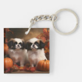 Porte-clés Chiot japonais Chiot Automne Citrouille délice (Dos)