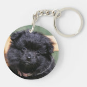 Porte-clés Chiot noir de Pomeranian (Dos)