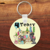Porte-clés Chiots 4e anniversaire Bash Tshirts et cadeaux (Recto)