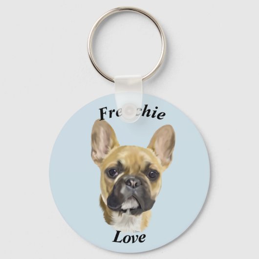Porte-clés Chiots Bouledogue Français (Recto)