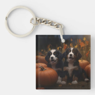 Porte-clés Chiots de montagne bernois Délice d'automne citrou