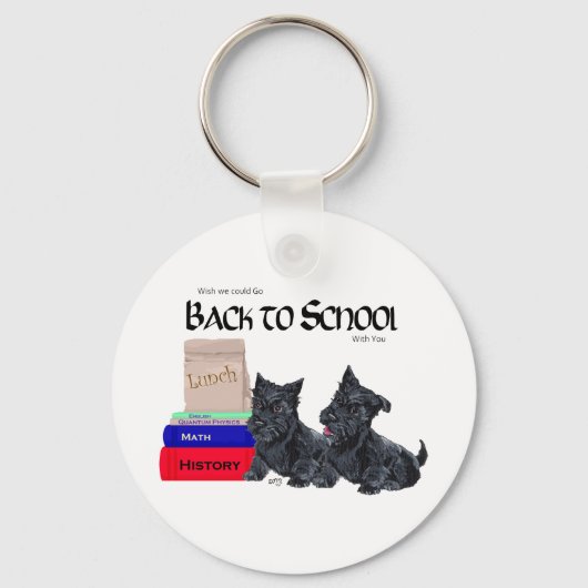 Porte-clés Chiots Scottie Rentrée des Classes (Recto)
