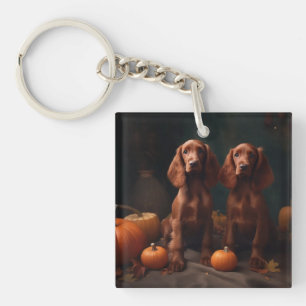 Porte-clés Chiots Setter Rouge Irlandais Délice d'Automne Cit