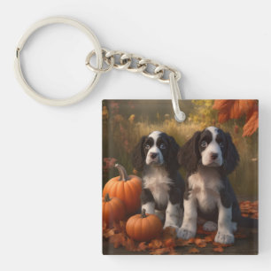 Porte-clés Chiots Springer Spaniel Délice d'Automne Citrouill