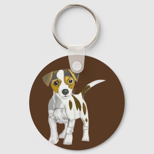 Porte-clés Chiots Terrier Jack Russell (Recto)