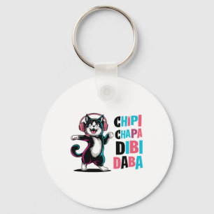 Porte-clés Chipi Chapa Dibi Daba Dancing Chat Dessin
