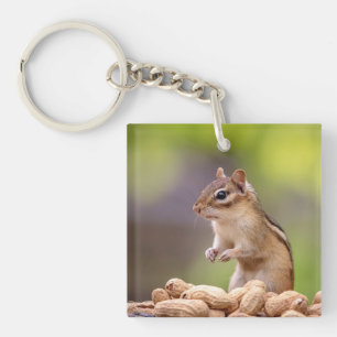 Porte-clés Chipmunk aux cacahuètes