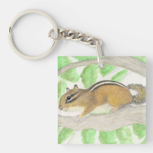 Porte-clés Chipmunk dans l'arbre Apple (Devant)