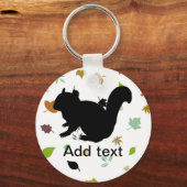 Porte-clés Chipmunk , Squirrel , illustration , (Black) (Recto)