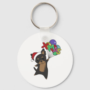 Porte-clés Chiwawa Noël Chien Animaux d'hiver Chiens Chiens