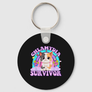 Porte-clés Chlamydia Survivor Chat Mème De Chat Chemises Drôl