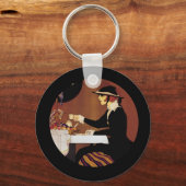 Porte-clés Chocolat Amatller Girl Boire du cacao (Recto)